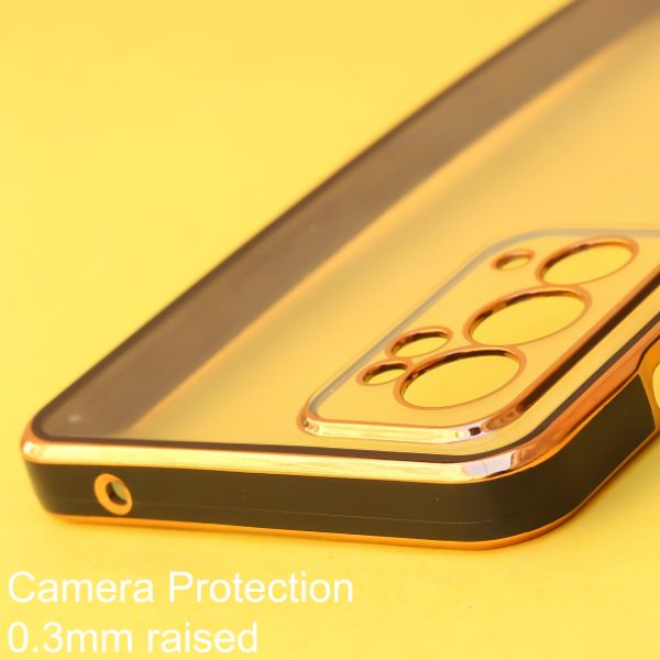 Black Electroplated Transparent Case for Oneplus 9RT - The Hatke