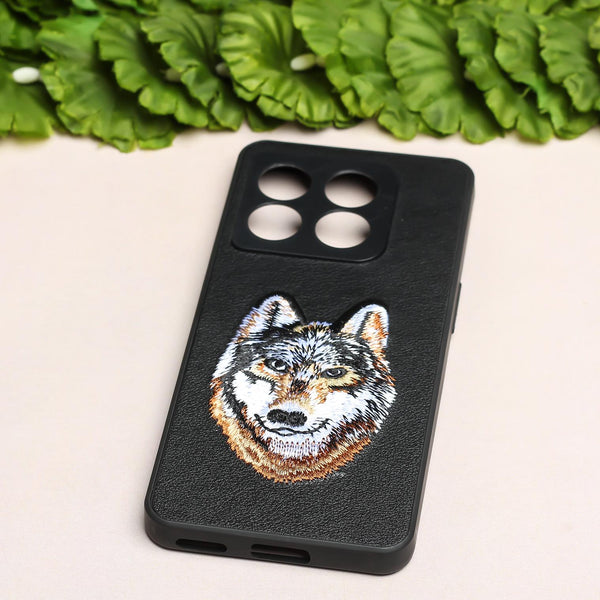 Black Leather Brown Fox Camera Ornamented for Oneplus 10T - The Hatke