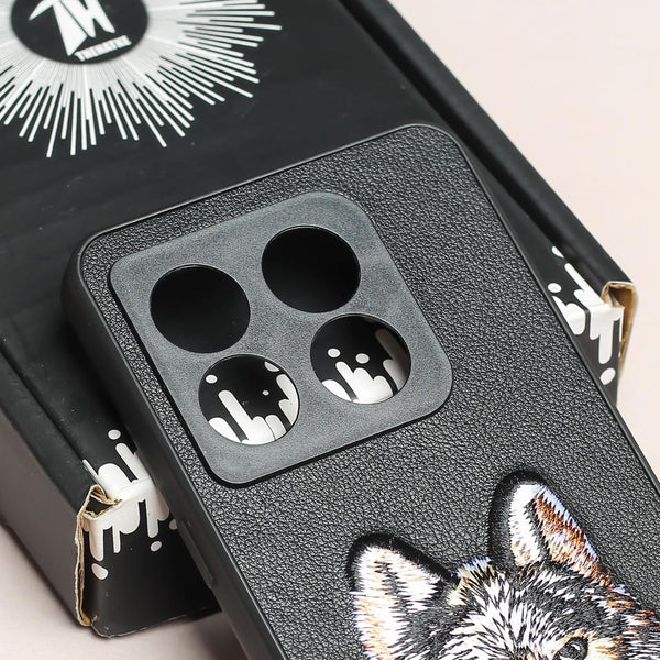 Black Leather Brown Fox Camera Ornamented for Oneplus 10T - The Hatke
