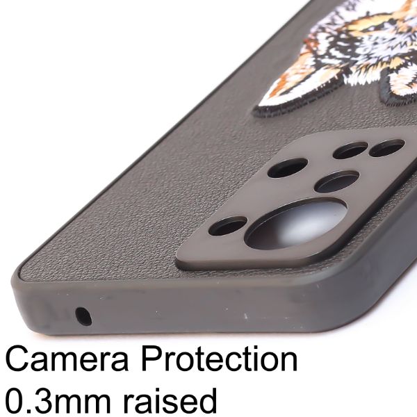 Black Leather Brown Fox Ornamented for Oneplus Nord 2T - The Hatke