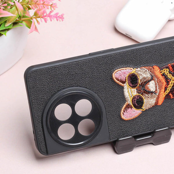 Black Leather Bulldog Ornamented for Oneplus 11R - The Hatke