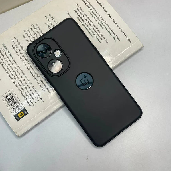 Black Logo Cut Camera Original Silicone case for Oneplus Nord CE 3 Lite - The Hatke