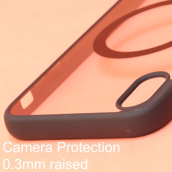 Black MagSafe Clear Transparent Silicone case for Apple iphone X/xs - The Hatke