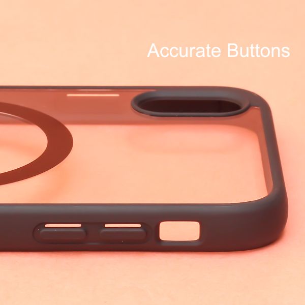 Black MagSafe Clear Transparent Silicone case for Apple iphone X/xs - The Hatke