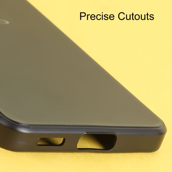 Black Metallic Finish Silicone Case for Oppo Reno 8 Pro - The Hatke