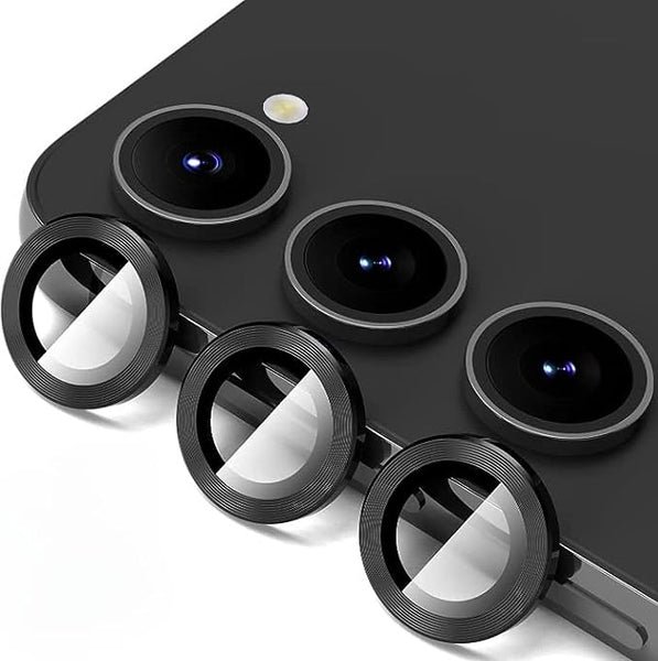 Black Metallic camera ring lens guard for Samsung S23 5G - The Hatke