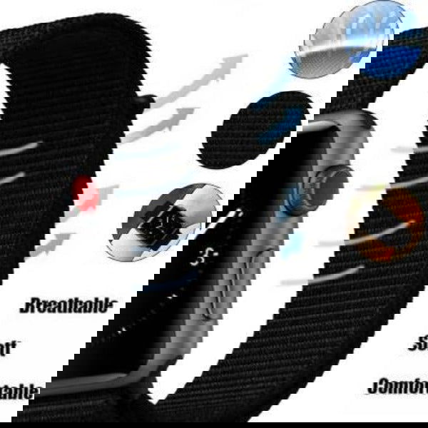 Black Nylon Strap For Apple Iwatch (42mm/44mm) - The Hatke