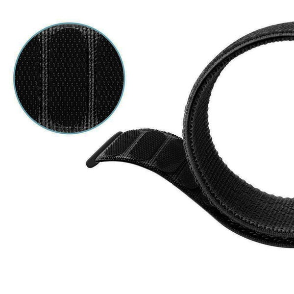 Black Nylon Strap For Smart Watch 20mm - The Hatke