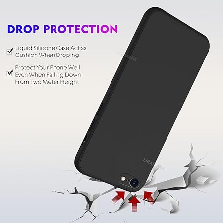 Black Original Camera Silicone Case for Apple Iphone 7 - The Hatke