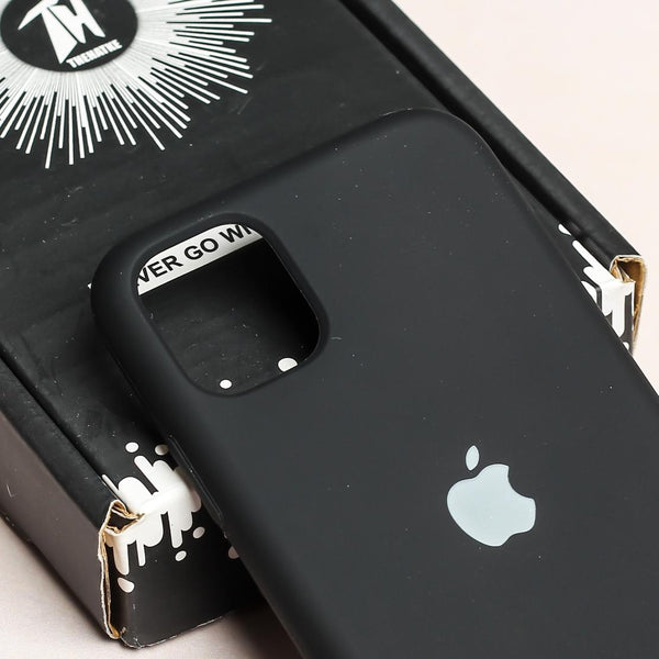 Black Original Silicone case for Apple iphone 11 - The Hatke