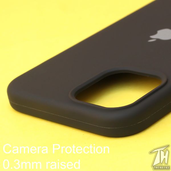 Black Original Silicone case for Apple iphone 12 - The Hatke