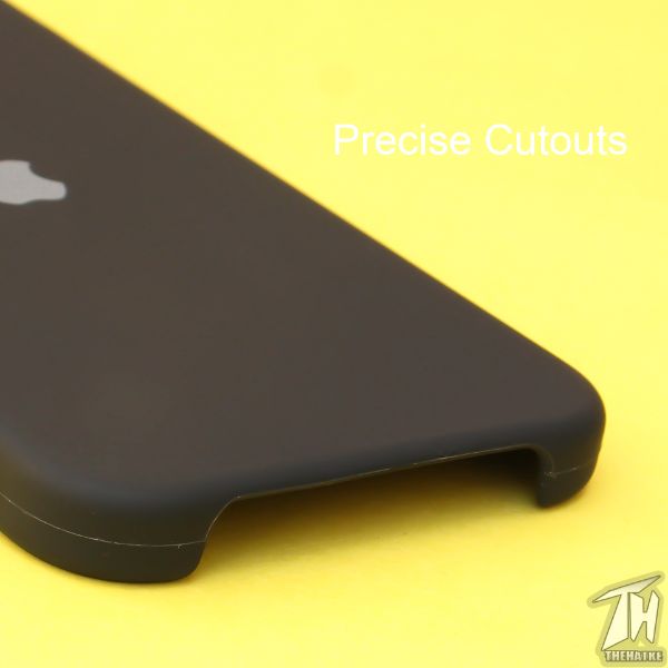 Black Original Silicone case for Apple iphone 12 - The Hatke
