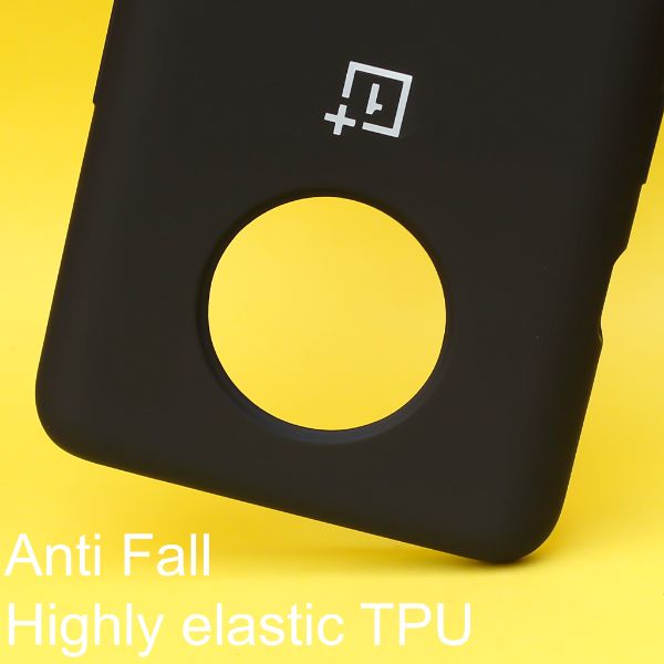 Black Original Silicone case for Oneplus 7T - The Hatke