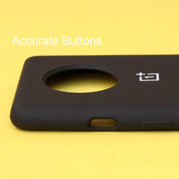 Black Original Silicone case for Oneplus 7T - The Hatke