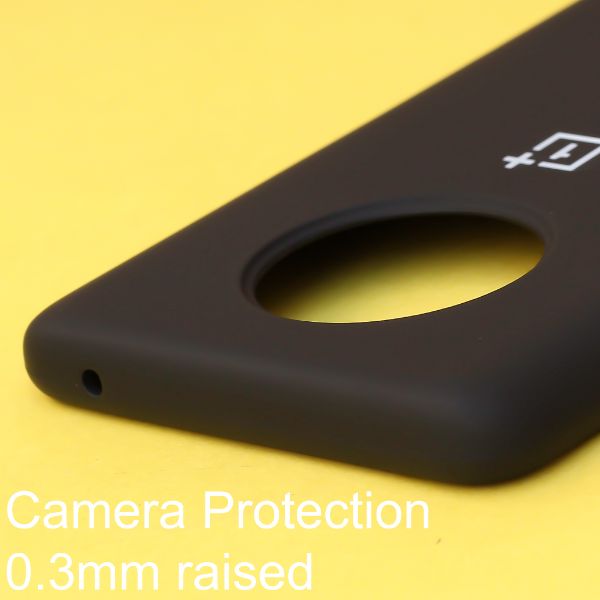 Black Original Silicone case for Oneplus 7T - The Hatke