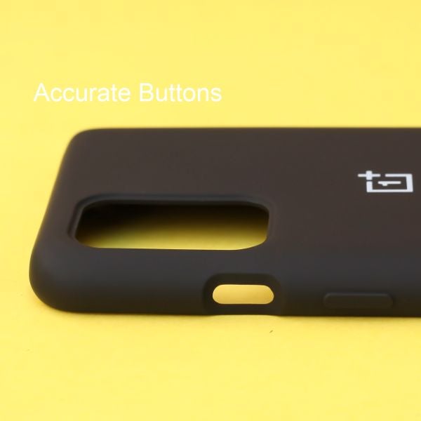 Black Original Silicone case for Oneplus 9rt - The Hatke