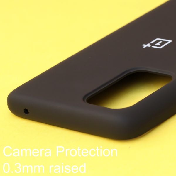 Black Original Silicone case for Oneplus 9rt - The Hatke