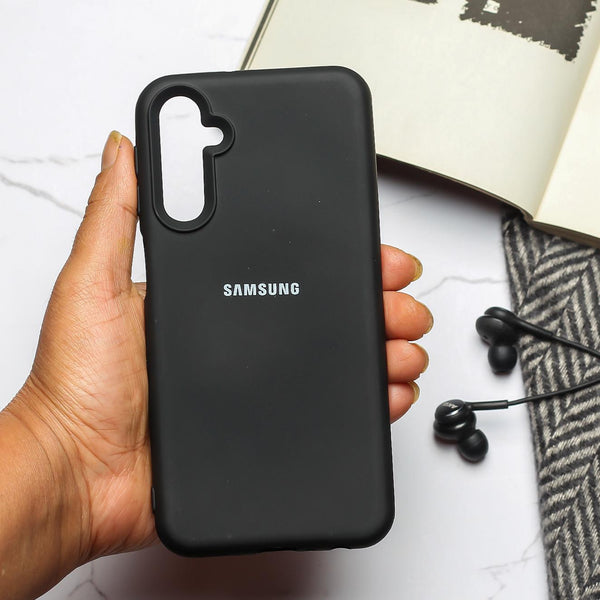 Black Original Silicone case for Samsung A54 - The Hatke
