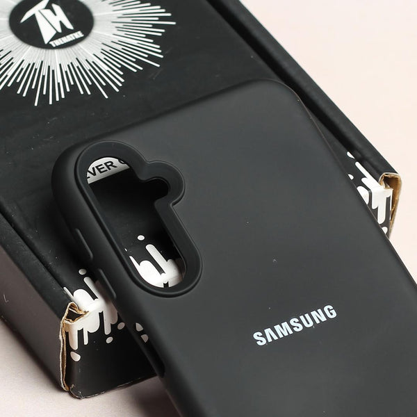 Black Original Silicone case for Samsung A54 - The Hatke