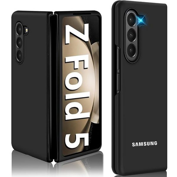 Black Original Silicone case for Samsung Z Fold 5 5G - The Hatke