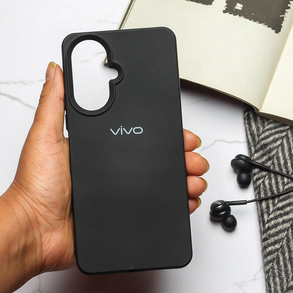 Black Original Silicone case for Vivo Y27 4G - The Hatke