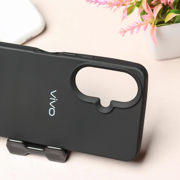 Black Original Silicone case for Vivo Y27 4G - The Hatke