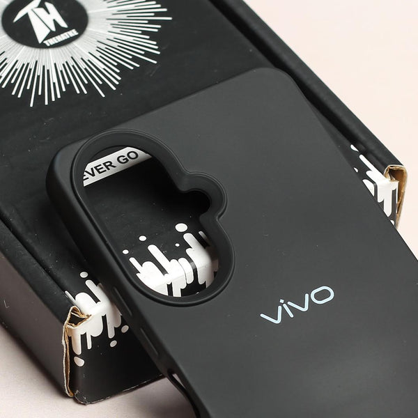 Black Original Silicone case for Vivo Y27 4G - The Hatke