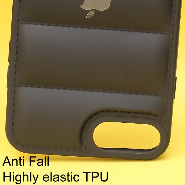 Black Puffon silicone case for Apple iPhone 7 Plus - The Hatke