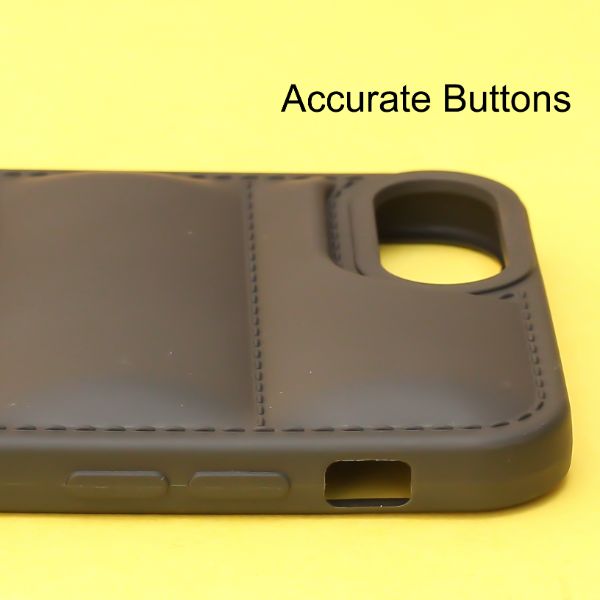 Black Puffon silicone case for Apple iPhone 7 Plus - The Hatke