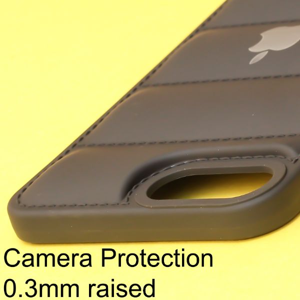 Black Puffon silicone case for Apple iPhone 7 Plus - The Hatke