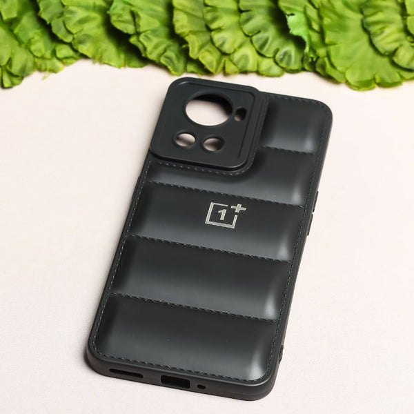 Black Puffon silicone case for Oneplus 10R - The Hatke