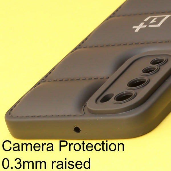 Black Puffon silicone case for Oneplus Nord - The Hatke