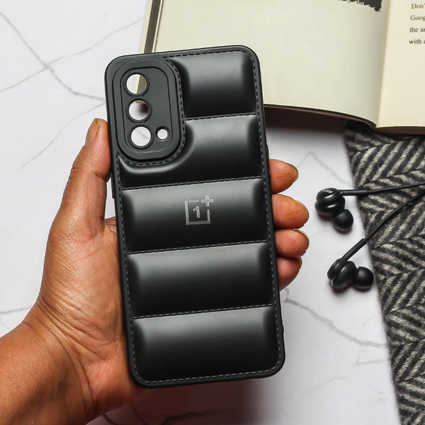 Black Puffon silicone case for Oneplus Nord CE - The Hatke