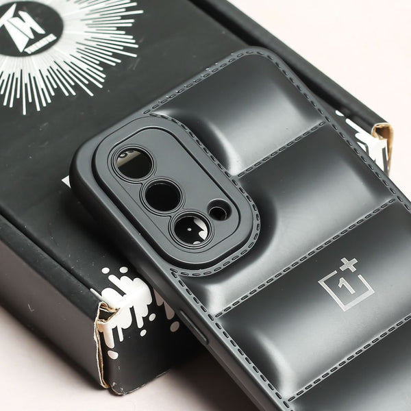 Black Puffon silicone case for Oneplus Nord CE - The Hatke