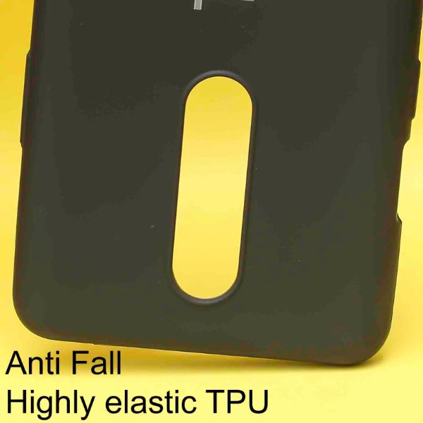 Black Silicone Case for Oneplus 8 - The Hatke