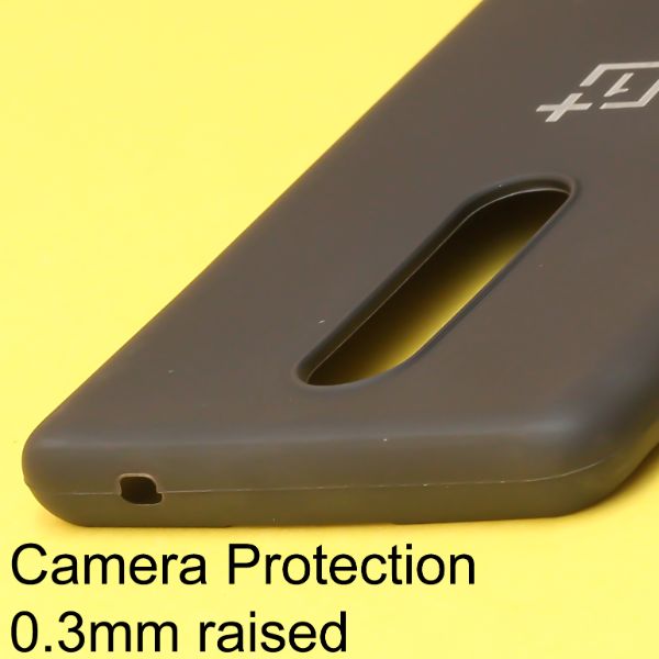 Black Silicone Case for Oneplus 8 - The Hatke