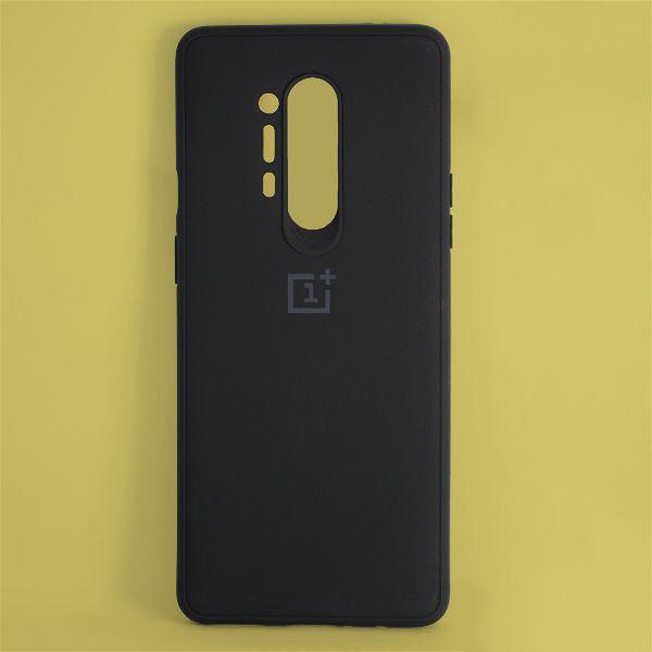 Black Silicone Case for Oneplus 8 pro - The Hatke