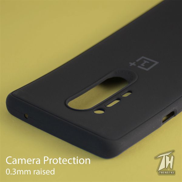 Black Silicone Case for Oneplus 8 pro - The Hatke