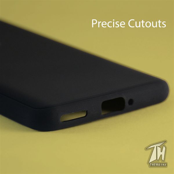 Black Silicone Case for Oneplus 9r - The Hatke