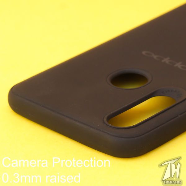 Black Silicone Case for Oppo A31 - The Hatke