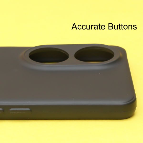 Black Silicone Case for Oppo F23 - The Hatke