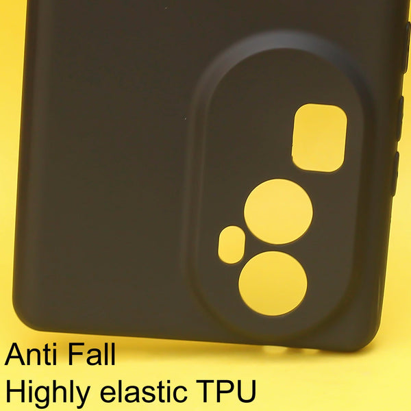 Black Silicone Case for Oppo Reno 10 Pro Plus 5g - The Hatke