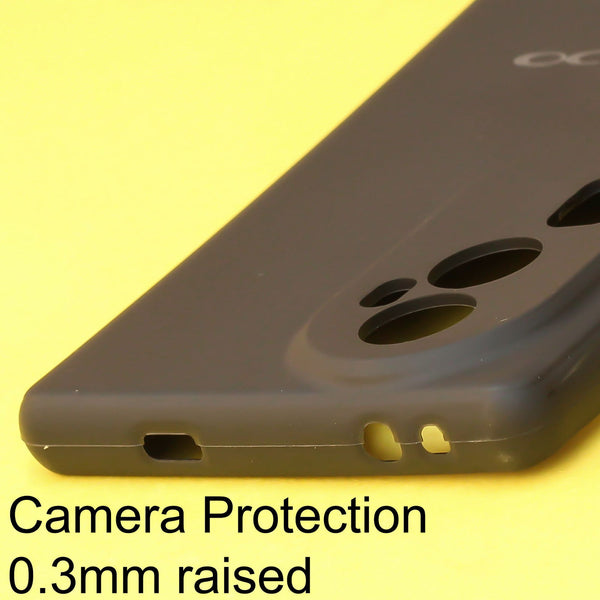 Black Silicone Case for Oppo Reno 10 Pro Plus 5g - The Hatke