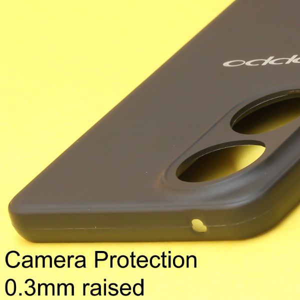 Black Silicone Case for Oppo Reno 8T - The Hatke