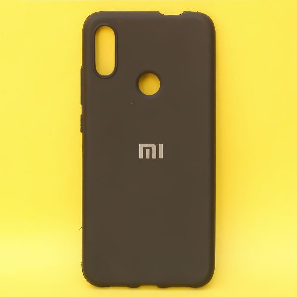 Black Silicone Case for Xiaomi Redmi Note 7 pro - The Hatke