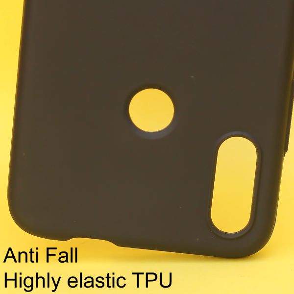 Black Silicone Case for Xiaomi Redmi Note 7 pro - The Hatke