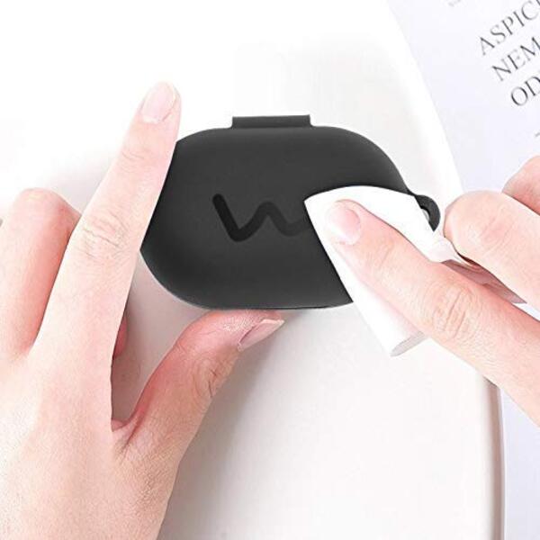 Black Silicone case for Oppo Enco W11 - The Hatke