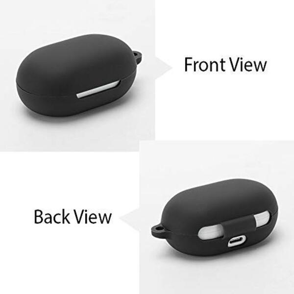 Black Silicone case for Oppo Enco W11 - The Hatke