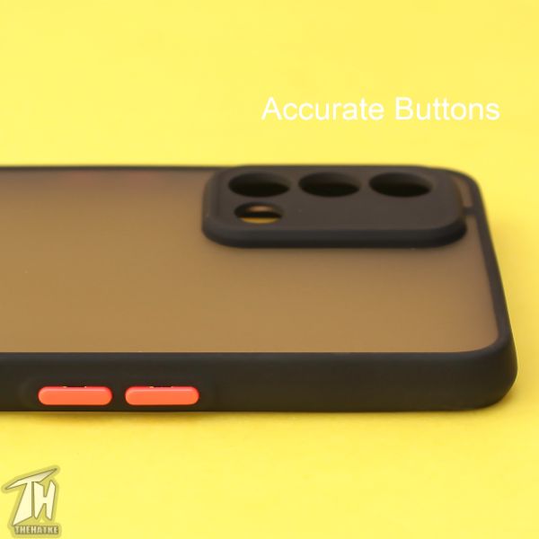 Black Smoke Camera Safe Silicone case for Oppo F19 - The Hatke