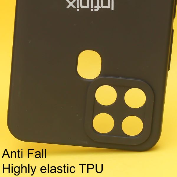 Black Spazy Silicone Case for Infinix Smart 6 - The Hatke